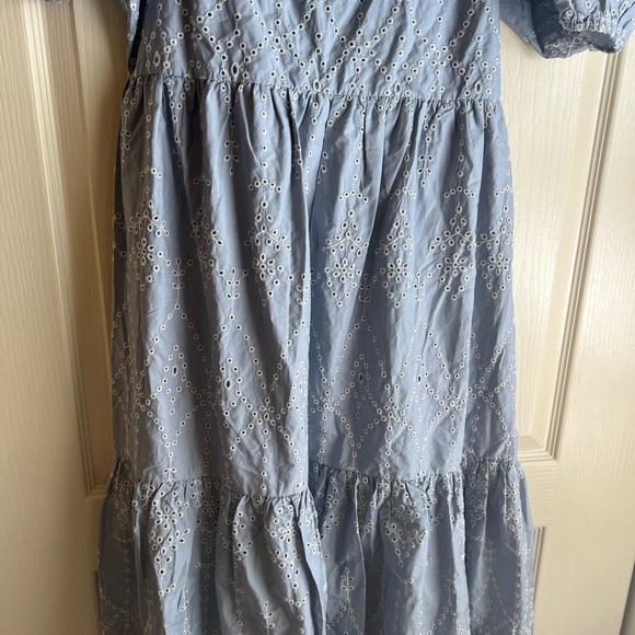 Periwinkle Embroidered Floral Dress - Picture 5 of 11